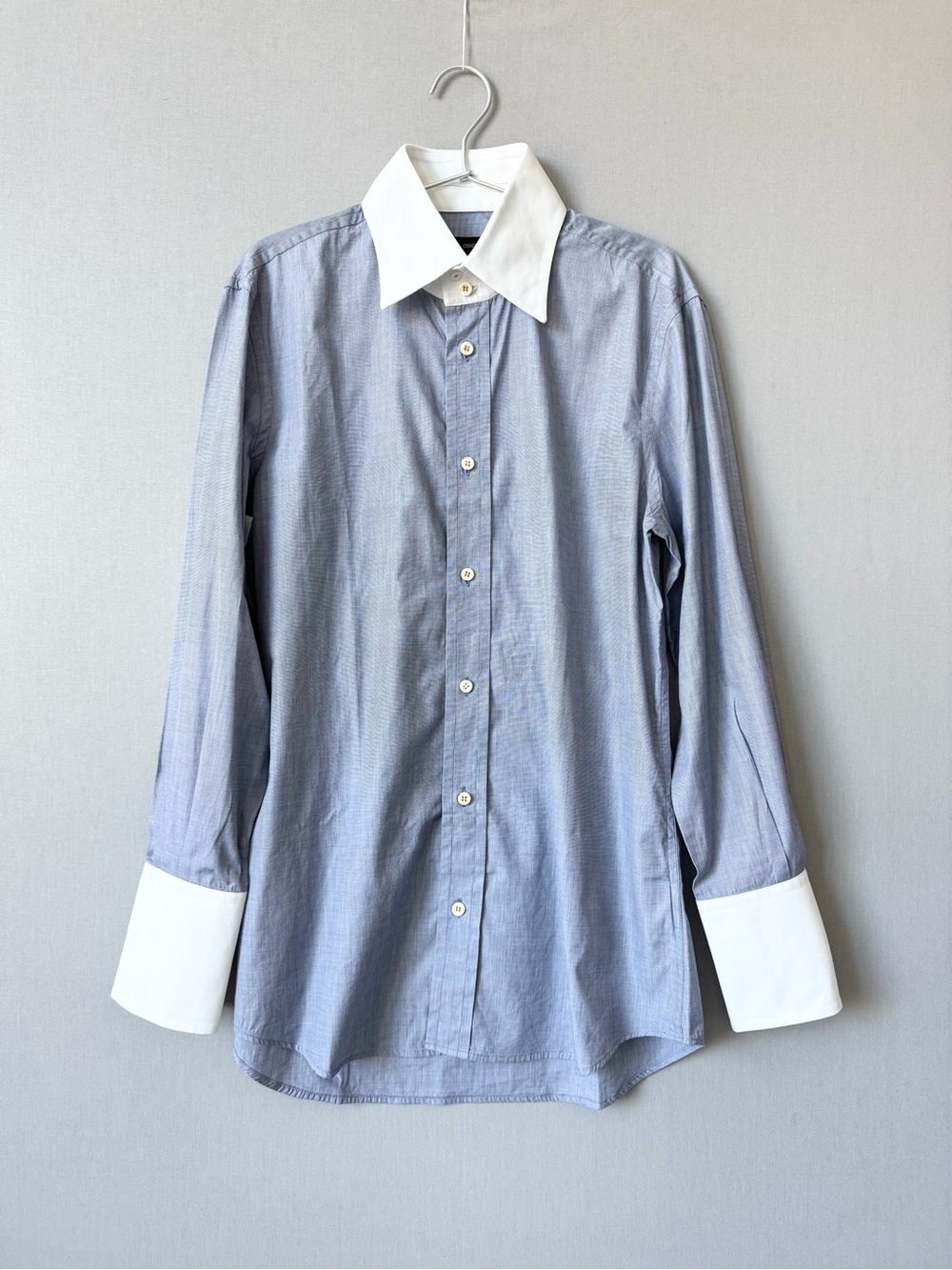 Dsquared2 High Contrast Collar Dress Shirt with Extended Cuff - Made in Italy